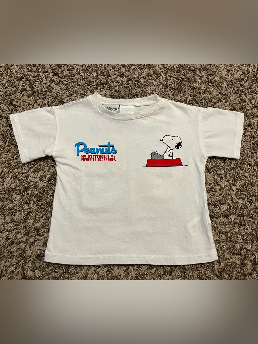 Zara Peanuts Graphic T Shirt Boy 2T